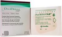 ConvaTec Duoderm CGF Hydrocolloid Wound Dressing 4" L x 4" w Size Square Shape (Box of 5 Each)