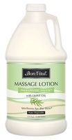Bon Vital' Therapeutic Touch Massage Lotion Made with Olive Oil to Repair Dry Skin & Soothe Sore Muscles, Best Skin Therapy Lotion, Moisturizes Skin During Massages for Smooth Skin, 1/2 Gallon Bottle