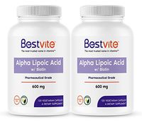 Alpha Lipoic Acid 600mg (per Capsule) with Biotin to Enhance Absorption (240 Vegetarian Capsules) (2 x 120) No Fillers - No Stearates - No Flow Agents