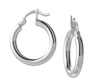 Large Sterling Silver HighChi Energy Hoop Earrings