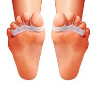dailymall Unisex Silicone Gel Toe Hallux Valgus Separator Straighteners Bunion Spacers - White