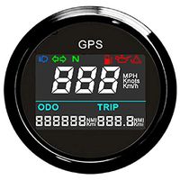 ELING Universal Digital GPS Speedometer Trip Meter Odometer Adjustable for Boat Yacht Motorcycle Car 2" 12V 24V