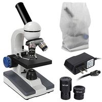 ZENSTYLE Compound Monocular Microscope All-Metal 40X-1000X Magnification Optical Glass Lenses Cordless LED Adjustable Illumination Student Biological Compound Microscope