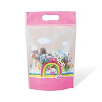 Candy Color Resealable Food Storage Pouches Ziplock Bag with Hanging Hole,Set of 50