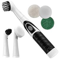 Power scrubber brush. Includes 3 versatile cleaning heads