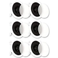 Theater Solutions CS4C in Ceiling Speakers Surround Sound Home Theater 3 Pair Pack 3CS4C
