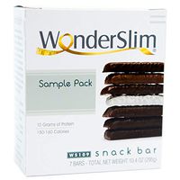 WonderSlim High Protein Snack Bar/Diet Bars - Sample Pack (7ct) - Trans Fat Free, Aspartame Free, Kosher, Cholesterol Free