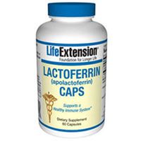 Lactoferrin - apolactoferrin - Caps, 60 Vcaps by Life Extension (Pack of 6)