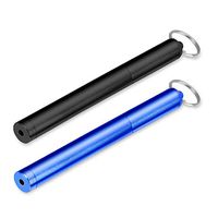 Collapsible Metal Straws,Six Colors Portable Reusable Straws Stainless Steel Drinking Straws with Case and Cleaning Brush Christmas Stocking Stuffers for Kids & Family (Z Blue+Black)