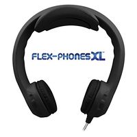 Hamilton Buhl Flex-PhonesXL Indestructible Single-Construction Headphones for Teens, Black