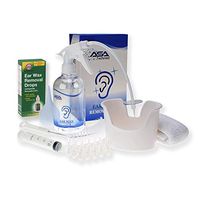 Ear Wax Cleaner Earwax Removal Kit Earwax Cleaning Tool Basin Brush 20 Tips + Ear Wax Removal Drops (Clear Bottle,White Bottle) (Clear)