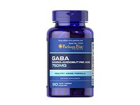 Puritans Pride GABA Gamma Aminobutyric Acid 750 Mg Capsules, 90 Count
