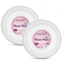 Laura Stein Clear Plastic 7 Inch Plates Pack Of 80