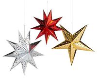 Papyrus Christmas Decorations, Laser-Cut Stars (3-Count)