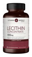 Vitamin World Lecithin Concentrate 400mg 250 Rapid Release Softgels