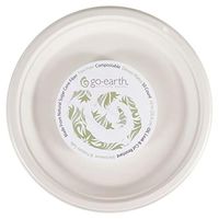 Go Earth Disposable Plates - Eco-Friendly Alternative to Plastic Plates (10 Inch) - Made from All Natural Sugar Cane Fiber, 150 Count