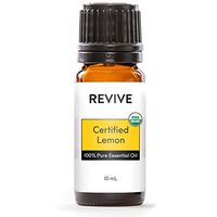 REVIVE Essential Oils USDA Certified Organic LEMON - 100% Pure Therapeutic Grade, For Diffuser, Humidifier, Massage, Aromatherapy, Skin & Hair Care - Unrefined Oils With No Fillers.