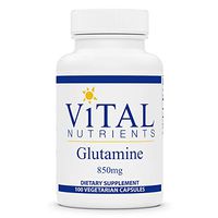 Vital Nutrients - Glutamine - Gastrointestinal and Immune Support - 100 Vegetarian Capsules per Bottle - 850 mg