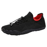 Mens mesh Water Shoes HAALIFE◕‿ lace up Water Sports Shoes Casual Lightweight for Water Sports Summer Beach Shoes Black