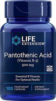Life Extension Pantothenic Acid (Vitamin B-5) 500 mg, 100 Vegetarian Capsules
