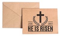 He is Risen Christian Stationery Kraft Note Card Set