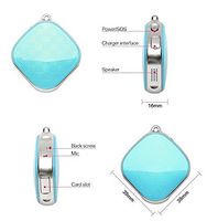 Mini A9 GPS Tracker Necklace SOS Call Remote Voice Monitor GPS WiFi LBS Real Time Tracking for Kids Old Man -Silver/Red/ Green