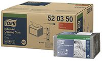 Tork 520350 Industrial Cleaning Cloth, Z Fold, 1-Ply, 12.60" Width x 15.16" Length, Gray (Case of 8 Packs, 55 Wipers per Pack, 440 Wipers per Case) Can be Used with Tork 655300