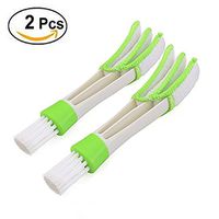 2 pcs Dual-head car air-conditioning outlet blinds cleaning brush instrument dust brush air-conditioning brush keyboard brush