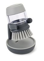 Joseph Joseph Palm Scrub Soap Dispensing Washing-Up Brush with Storage Stand - Grey