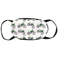 Mouth Cover Motorcycle Green Dirt Bike Colorful Patterned Earloop Face Cover - Adjustable Elastic Band for Camping Painting, Anti Smog Anti-Dust Face and Nose Cover, Half Face Mouth Cover