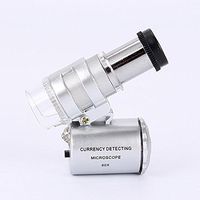 Mini Magnifier 60x Microscope Magnifying with LED UV Light Pocket Magnifier Jeweler Loupe