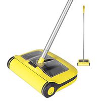 Yocada Floor Sweeper Cleaner Microfiber Flat Mop for Hardwood Ceramic Tile Laminate Marble Glass Undercoat Carpet Home Kitchen Pet Hair Dust Scraps Paper Cleaning Mopping and Sweeping Two in One