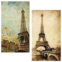 Decorative Matches, (Set of 3 Match Boxes) Long Wooden Matches,Strike Strip on Side of Box- Colored Match Tips- Candle and Fireplace Wooden Matches 4.375" x 2.35" x .75" (Eiffell Tower)