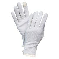 Yjdr Cotton Lace Anti-Skid Driving Gloves Fingerless Gloves UV Protection Driving Gloves Summer Outdoor Gloves for Women and Girls (Color : Gray)