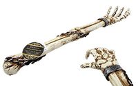 Atlantic Collectibles Creepy Ossuary Shackled Skeleton Hand Back Scratcher Figurine 15.25"L