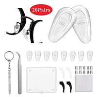 20 Pairs Eyeglass Nose Pads, 15mm Soft Silicone Screw-in Air Chamber Eyeglass Nose Pads Eyeglass Repair Kit Glasses Screws Screwdriver for Glasses Sunglass Spectacles