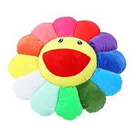 Winlingfoo Sunflower Soft Short Plush Seat Chair Cushion Floor Rug Pillows Open Eyes 55cm