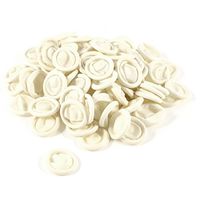 Higere 100pcs Protective One-Off Rubber Latex Finger Cots Fingertips Gloves(Milk White)