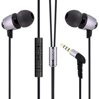 Ergonomics S600i Original Hands Free Wire Headphone with Metallic，Wired in-Ear Earphones,HD bass Stereo Sound Headphone Volume Control，Human Voice Clear (Grey)
