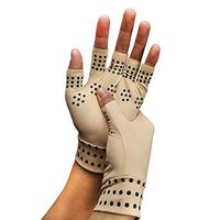 TXqueen Compression Gloves, Non-Slip Pressure Gloves Half-Finger Gloves Finger Protection Gloves, Computer taps and Daily Support for Hands for Women and Men,Brown