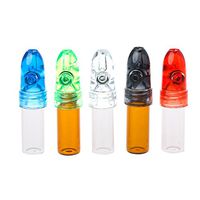 HOWWOH 1 Piece Portable Snuff Top Bullet Dispenser Snorter Rocket Snuffer Acrylic Glass New