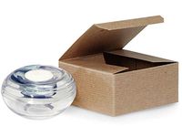 100% Recycled Kraft Gift Boxes - Brown Kraft Gift Boxes 4x4x2" 100% Recycled Varnish Stripe - 1 Pc (2 Packs; 100 Boxes Per Pack) - WRAPS-KG01A