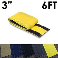 3" SafCord Carpet Cord Cover - Length: 6FT - Color: Yellow | Works only on Barber and Loop Style Carpet and Rugs