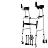 BABIFIS Four Wheeled Rollator Walker,Folding Lightweight Aluminium Walking Frame with Wheels