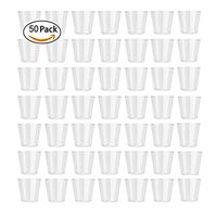 Coohole New Clear Plastic Disposable Party Shot Glasses Jelly Cups Tumblers Birthday (100 PCs)