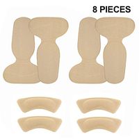 High Heel Pads, Heel Cushion Pads Heel Shoe Grips Liner Self-Adhesive Shoe Insoles Foot Care Protector for Womens Loose Shoes and High Heels Too Big 8 pcs (Beige)