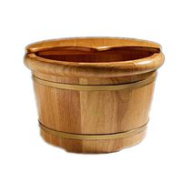 Tub Foot Bath, Oak Footbath Barrel High Barrel Solid Wood Footbath Barrel with Lid Spa Bucket