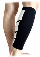 CFR Single Unisex Leg Compression Sleeves - Protective Sporting Socks - Calf Pain Relief - Guarder for Running, Cycling, Traveling - Two Prints 5 Colors Plus Size - by UPS