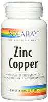 Solaray Zinc + Copper Amino Acid Chelate VCapsules, 100 Count