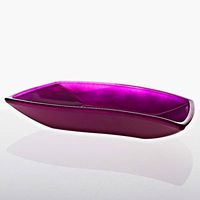 CRISTALICA Glass Bowl Rainbow L=22,5 cm,lila, Glass, Modern Style (German Crystal Powered